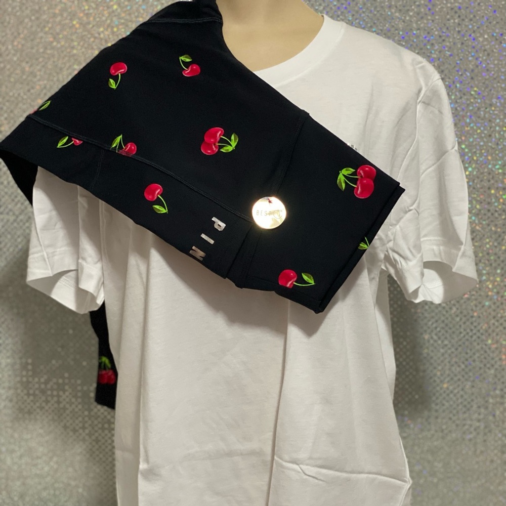 🍒 New Victoria Secret Pink Bling Cherry Tee & High Waisted Legging Set 🍒